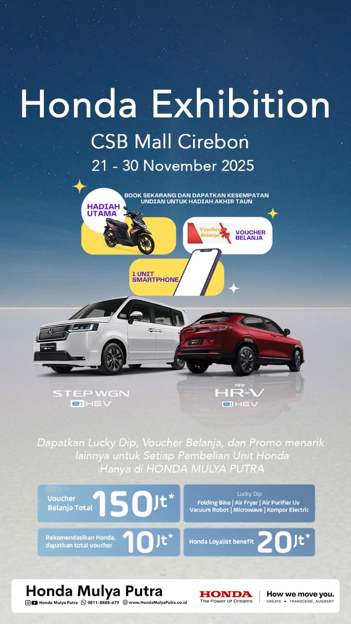 Honda Exhibition CSB Mall Cirebon: Hadiah Akhir Tahun Hingga Motor!