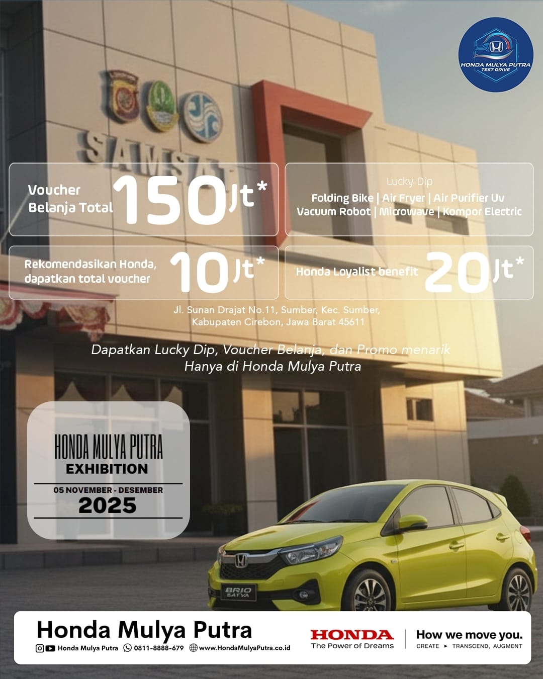 Honda Mulya Putra Exhibition Hadir di SAMSAT Sumber – Nikmati Promo & Kejutan Besar!