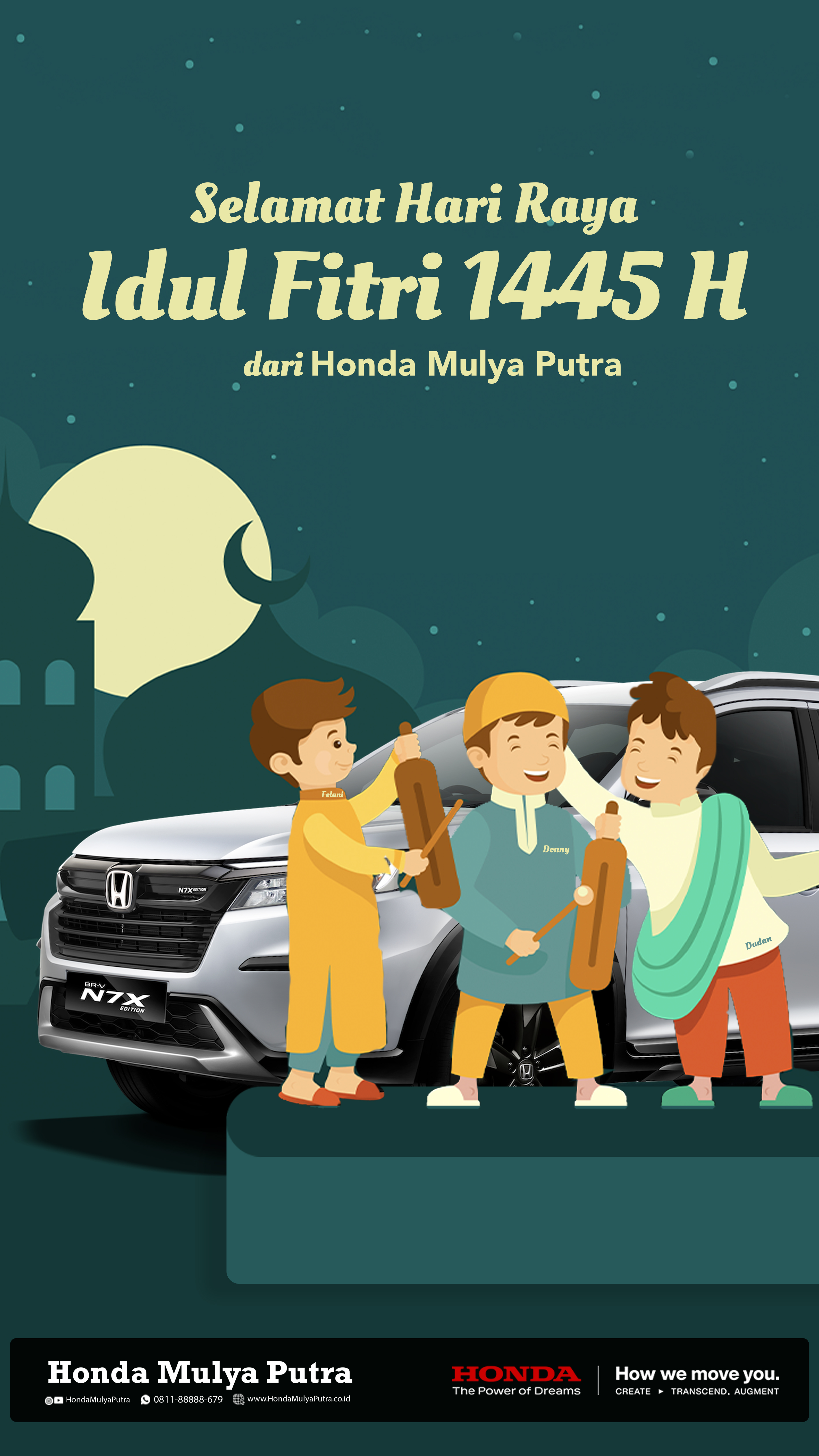 Hari Raya, Yeay! Honda Mulya Putra Turut Mengucapkan Minal Aidzin Wal Faidzin, Mohon Maaf Lahir Dan Batin!