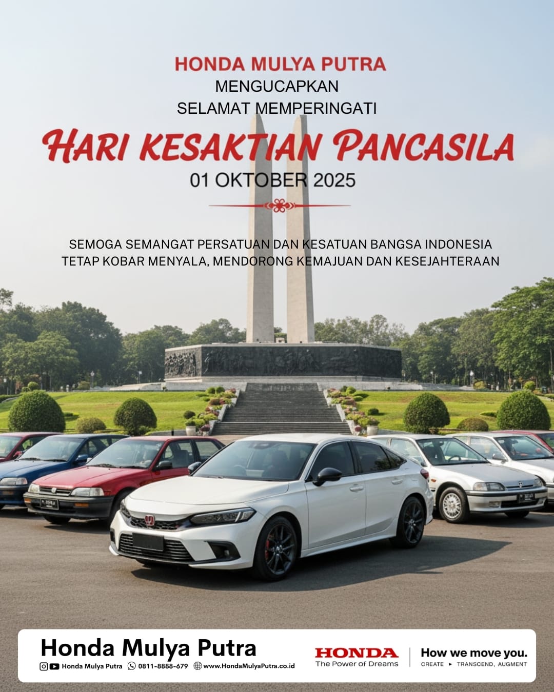Honda Mulya Putra Mengucapkan Selamat Memperingati Hari Kesaktian Pancasila 1 Oktober 2025