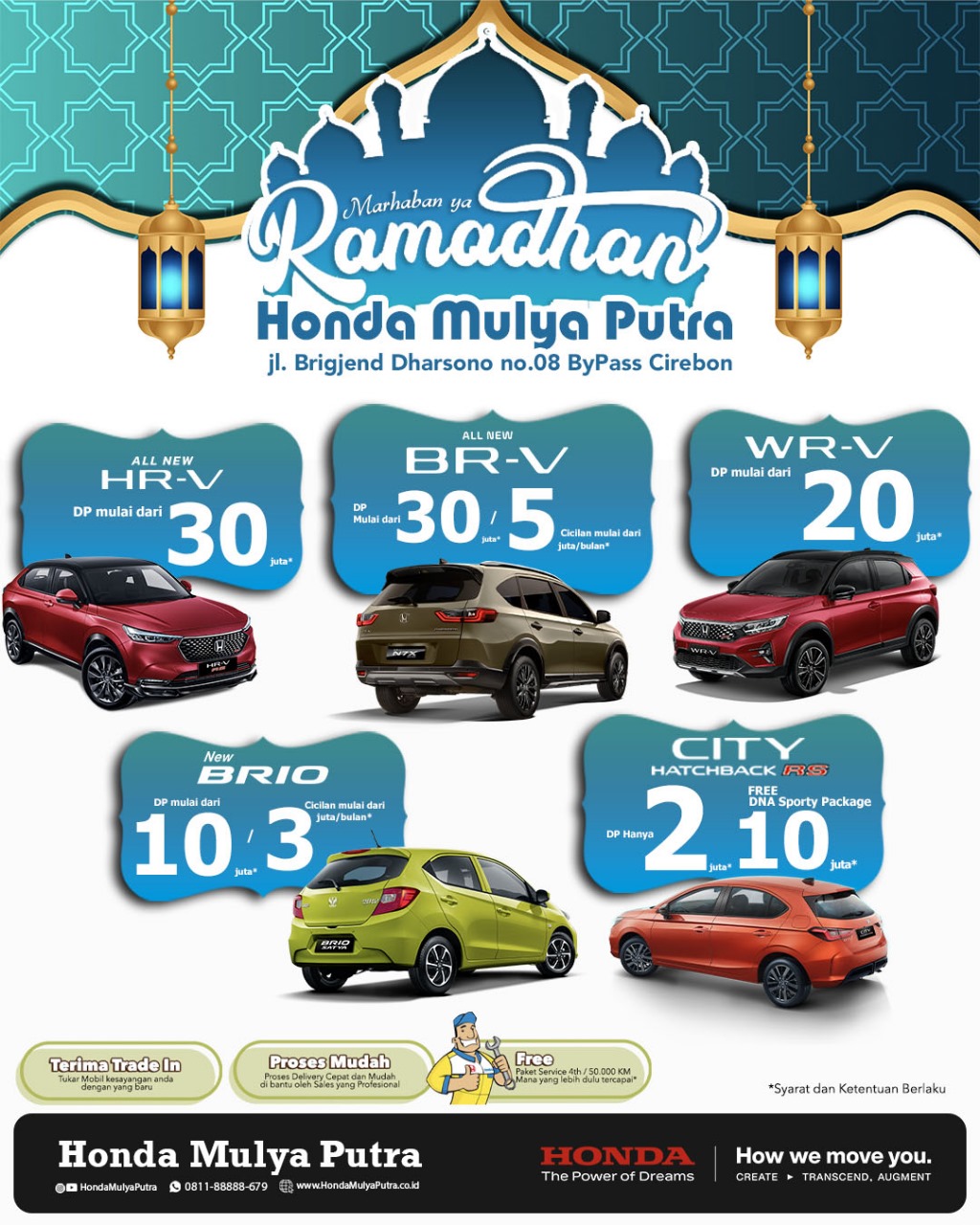 Rayakan Berkah Ramadhan Bersama Honda Mulya Putra, Promo Menarik untuk Setiap Pilihan Kendaraan!