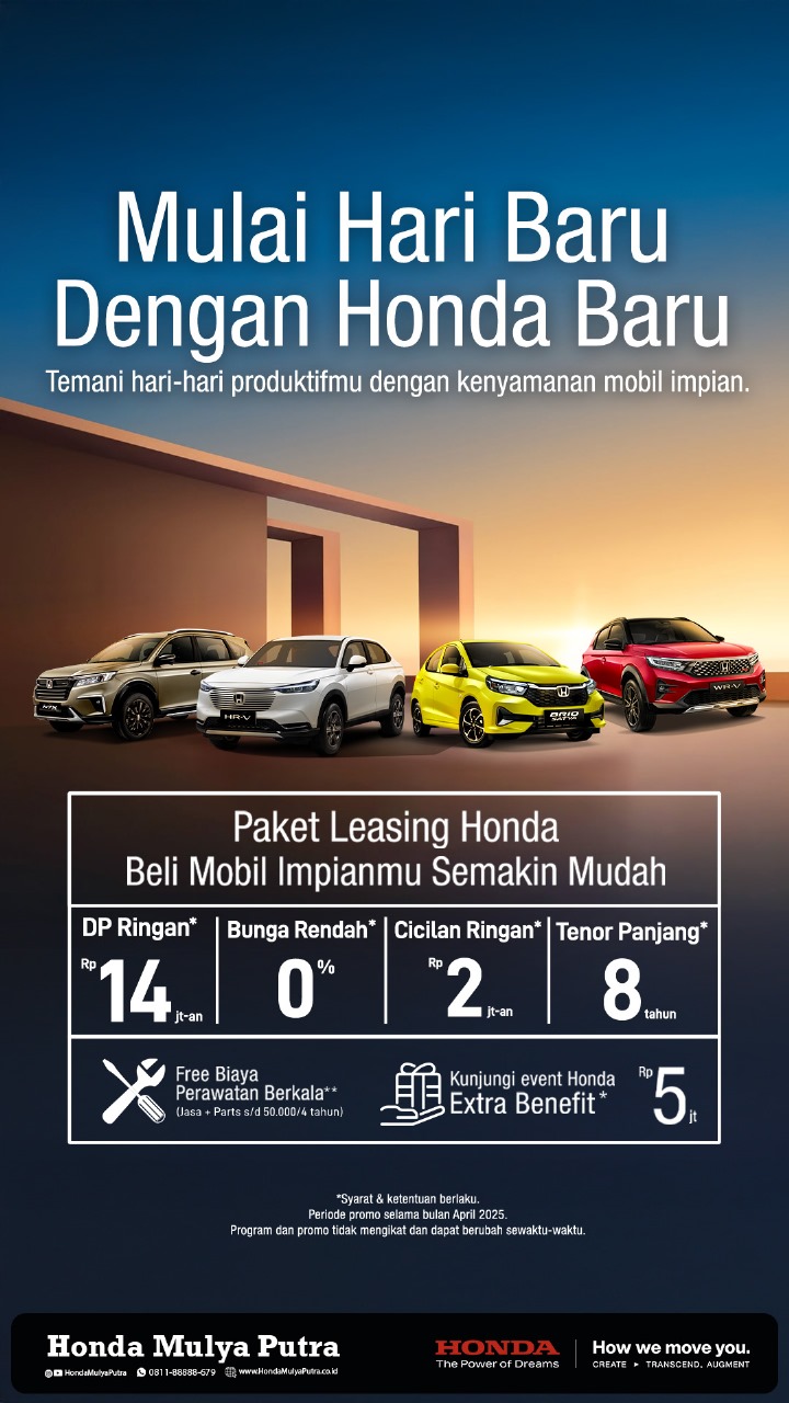 Mulai Hari Baru dengan Honda Baru: Temani Setiap Perjalanan dengan Nyaman dan Mudah