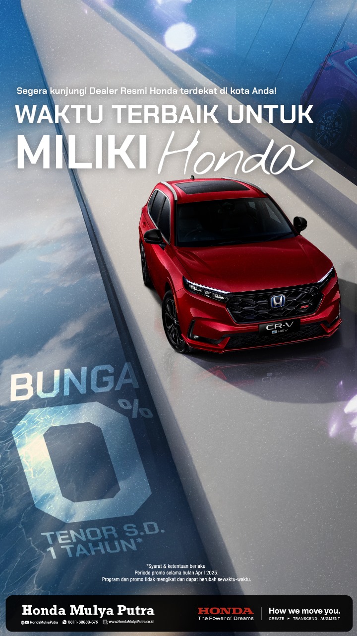 Waktu Terbaik untuk Miliki Honda Impianmu, Bunga 0% Tenor Hingga 1 Tahun!